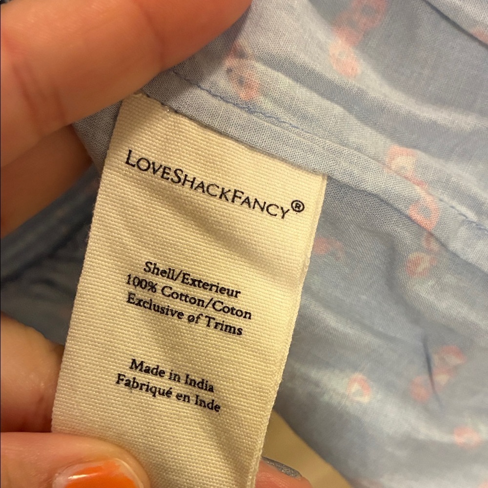 LoveShackFancy Light Blue Ruffle Mini Dress like new 🆕 - Picture 5 of 7